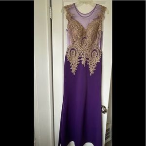 Formal Purple/Gold Dress